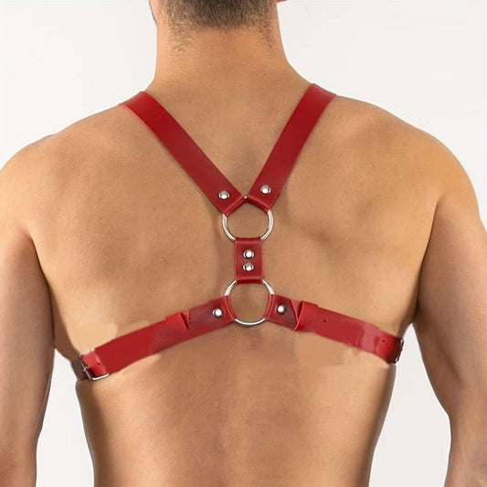 Male Body Harness Pleather