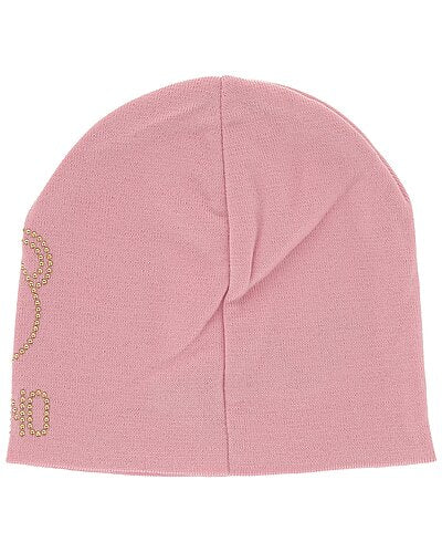 Moschino Studded Wool Beanie - Light Pink/Gold