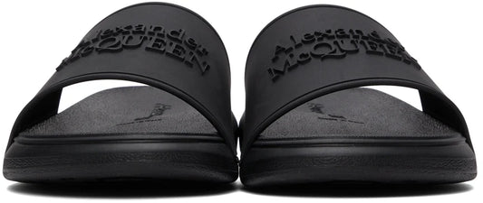 Alexander Mcqueen Logo-embossed Pool Slides black