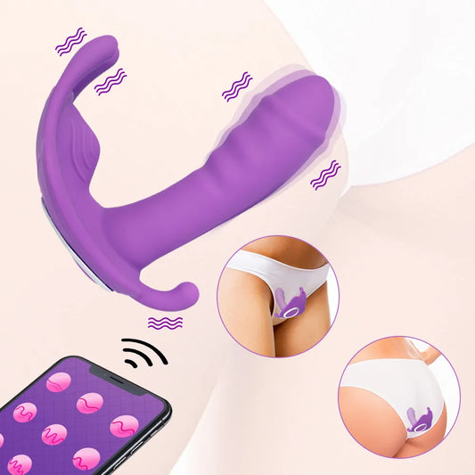 APP Remote Control Wearable Vibrator Dildo Vibrator for Womens G-spot Clitoris Invisible Butterfly Panties Vibrating Egg SexToys