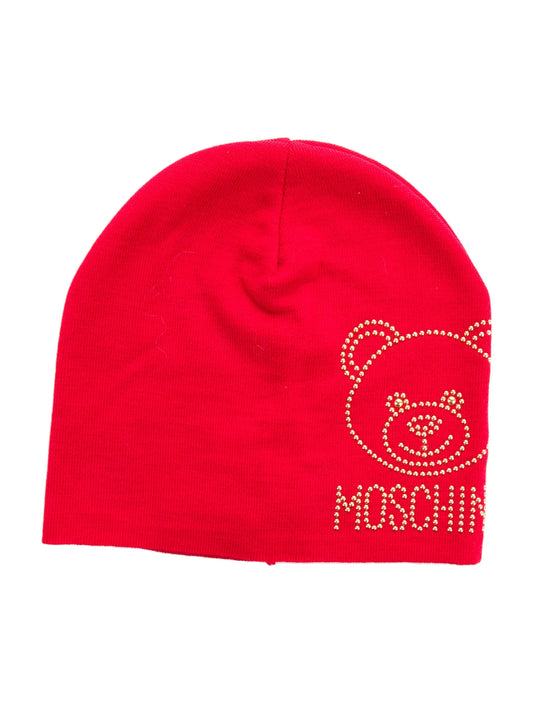 Moschino Studded Wool Beanie - Red/Gold