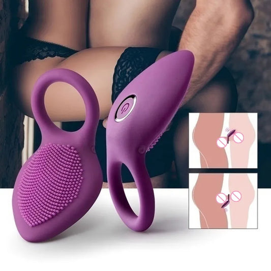 Penis Vibrator Ring for Men Penis Sleeves Vibrating Ring G Spot Clit Stimulator Ejaculation Delay Orgasm Vibrator Adult Supplies