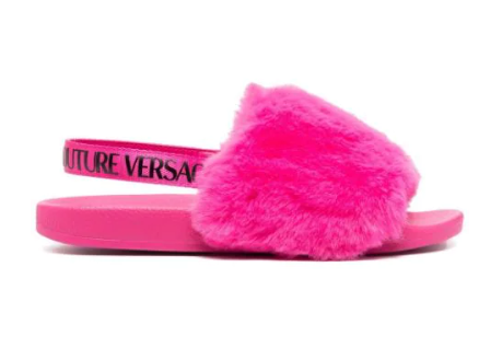 Versace Jeans Couture Fur Slippers