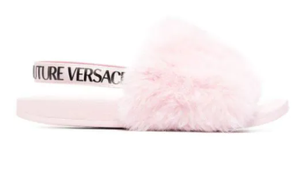 Versace Jeans Couture Fur Slippers