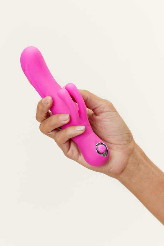 Silicone Rabbit Shaft and Clitoral Vibrator